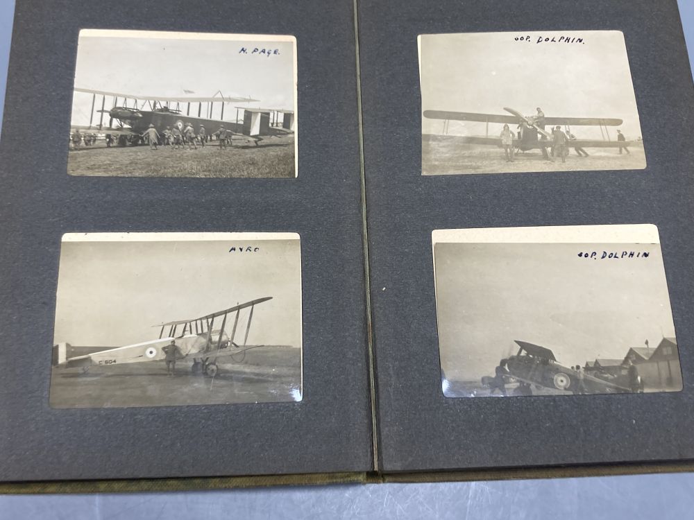 Aviation Interest. An album of 1930s photographs of British biplanes based in Africa and another album.